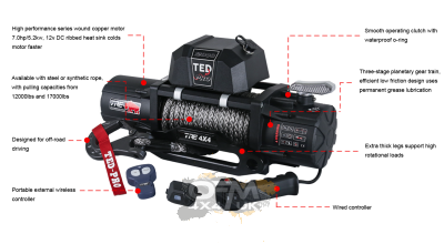 Top-Notch TRE 4x4 Winch - Secure Off-Roading Essential in the UK Top-Notch TRE 4x4 Winch - Secure Off-Roading Essential in the UK