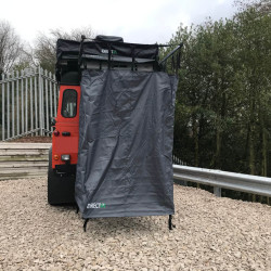 Overland Expedition Fold-Out Shower Privacy Curtain Side Box - Granite Grey Overland Expedition Fold-Out Shower Privacy Curtain Side Box - Granite Grey