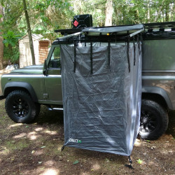 Overland Expedition Fold-Out Shower Privacy Curtain Side Box - Granite Grey
