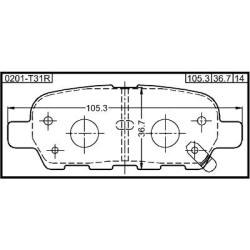 Febest Pad kit, disc brake, rear for Nissan Elgrand
