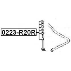 Febest Rear stabilizer link for Nissan Elgrand
