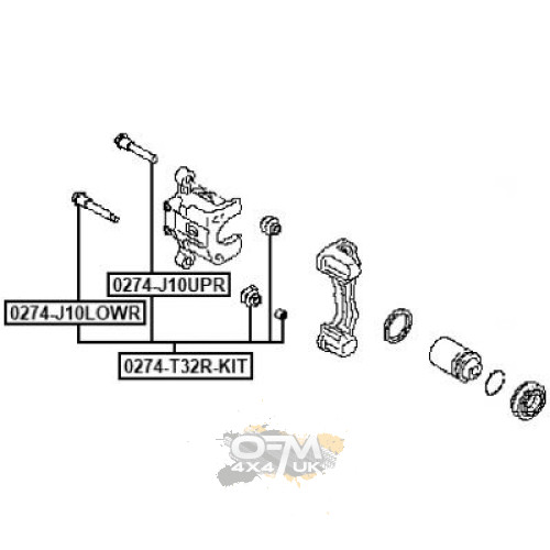 Febest Rear caliper slide pin kit for Nissan Elgrand