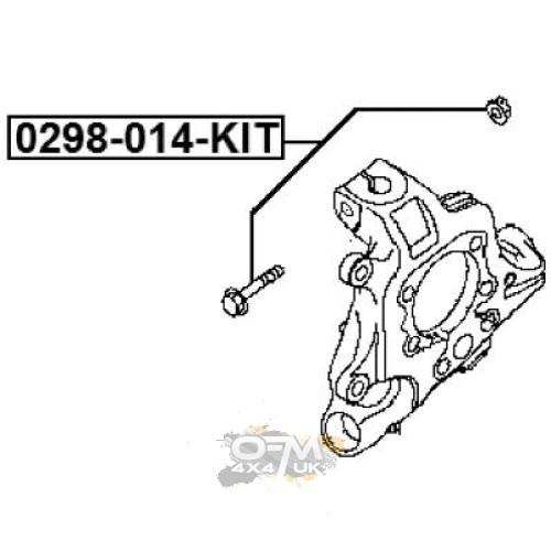 Febest Suspension arm bolt w/ washer repair kit for Nissan Elgrand