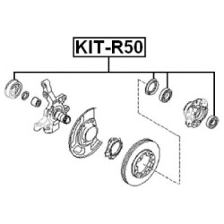 Febest Repair kit, roller bearing front axle shaft for Nissan Elgrand