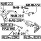 Febest Rear crossmember bushing for Nissan Elgrand