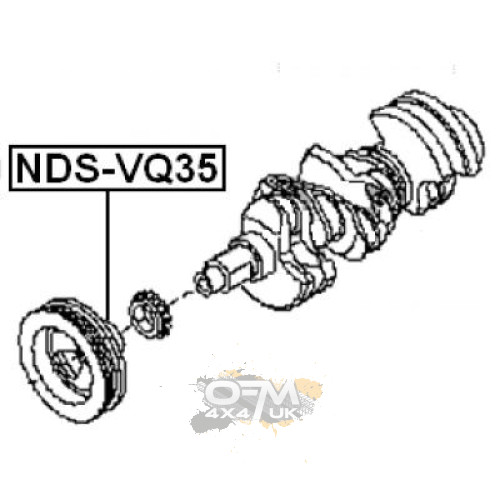 Febest Crankshaft pulley for Nissan Elgrand Febest Crankshaft pulley for Nissan Elgrand