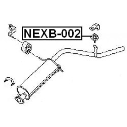 Febest Exhaust pipe support for Nissan Elgrand