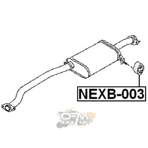 Febest Exhaust pipe support for Nissan Elgrand