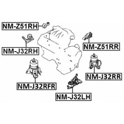 Febest Front engine mount (hydro) for Nissan Elgrand