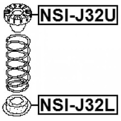 Febest Rear spring lower seat for Nissan Elgrand