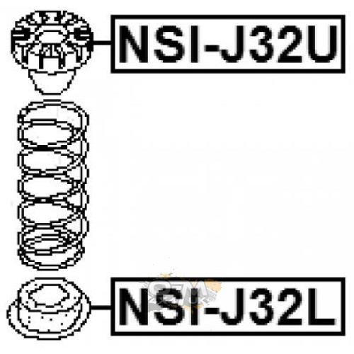 Febest Rear spring lower seat for Nissan Elgrand Febest Rear spring lower seat for Nissan Elgrand