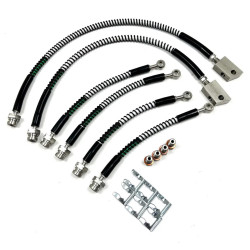 Stainless Braided Brake Lines Kit for Nissan Patrol GR Y60 Petrol (1992–1997) NON-ABS