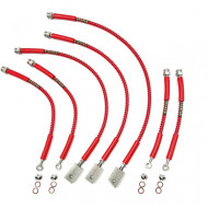Stainless Braided Brake Lines Kit for Nissan Patrol GR/GU Y61 (1997–2010) with ABS – 7 Line Set