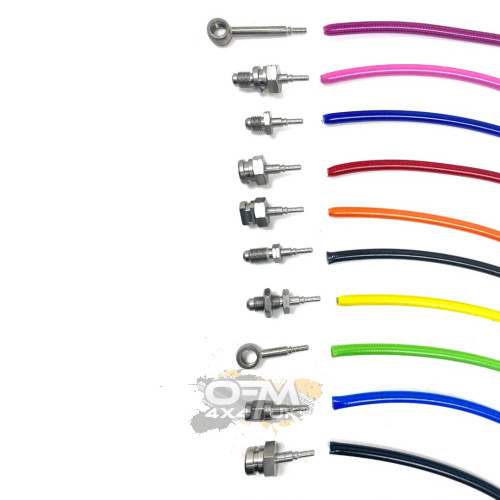 Stainless Braided Brake Lines Kit for Toyota Hilux Mk8 (2016–Present) 4WD