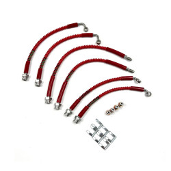 Stainless Braided Brake Lines Kit for Toyota Land Cruiser 80 Series (1990–1997) NON-ABS