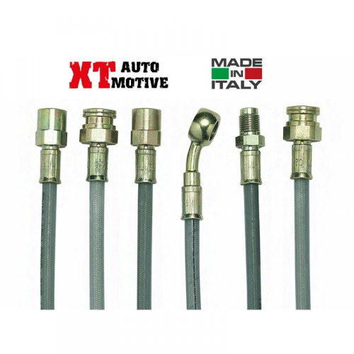 XT Automotive Aviation Style Brake Hoses +10 cm for Nissan Patrol Y60