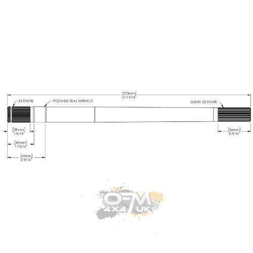 Longfield Chromoly Front Axle Kit 33-Spline / 22-Spline – Suzuki Samurai & Jimny JB31