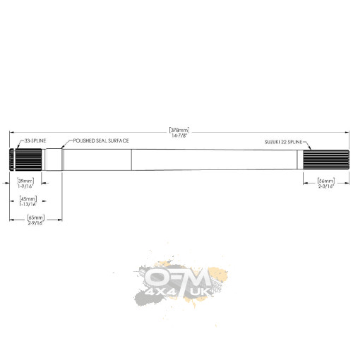Longfield Chromoly Front Axle Kit 33-Spline / 22-Spline – Suzuki Samurai & Jimny JB31