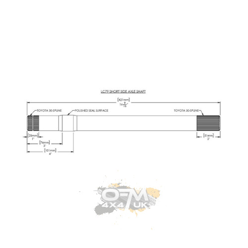 Longfield LC79 30-Spline Gun-Drilled Birfield & Axle Kit – Toyota Land Cruiser 79 Series 1999-on
