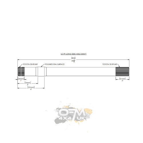 Longfield LC79 30-Spline Gun-Drilled Birfield & Axle Kit – Toyota Land Cruiser 79 Series 1999-on