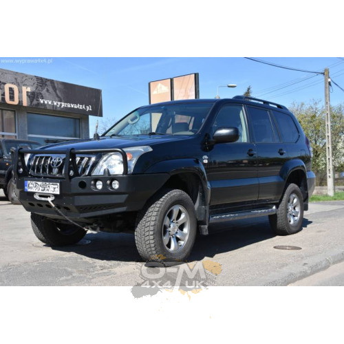 F4x4 Front Bumper With Bullbar For Version With Plastic Wheelcase Extensions Toyota Land Cruiser J120 02-09