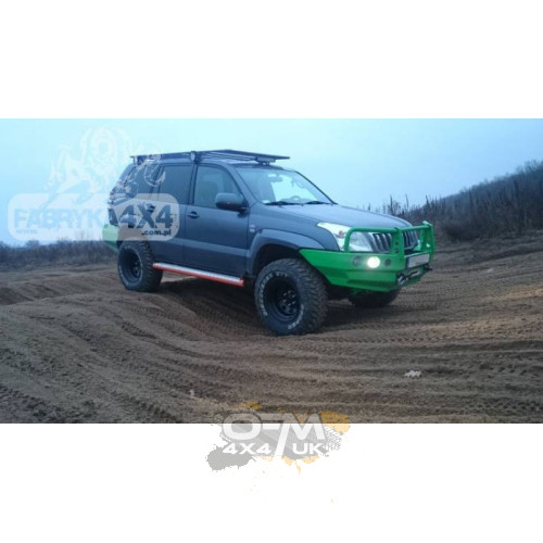 F4x4 Front Bumper With Bullbar For Version With Plastic Wheelcase Extensions Toyota Land Cruiser J120 02-09