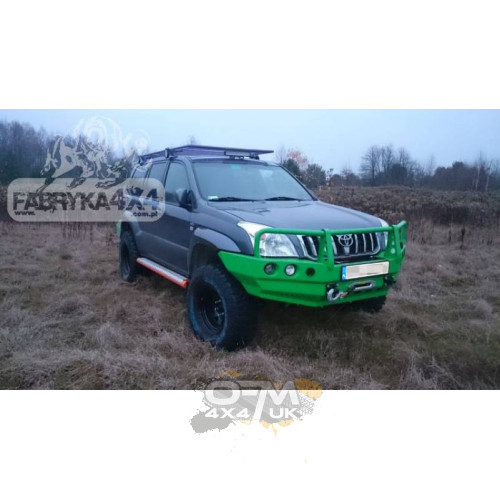 F4x4 Front Bumper With Bullbar For Version With Plastic Wheelcase Extensions Toyota Land Cruiser J120 02-09