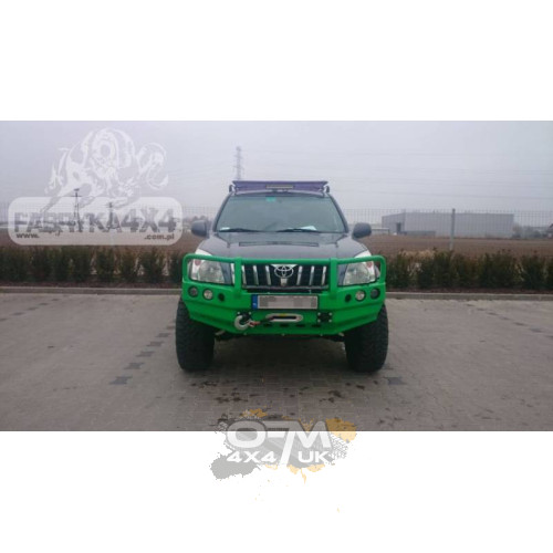 F4x4 Front Bumper With Bullbar For Version With Plastic Wheelcase Extensions Toyota Land Cruiser J120 02-09