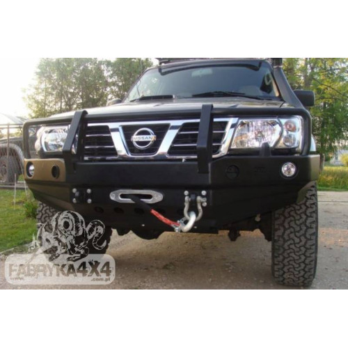 Fabryka 4x4 Front Steel Winch Bumper with Bullbar for Nissan Patrol Y61