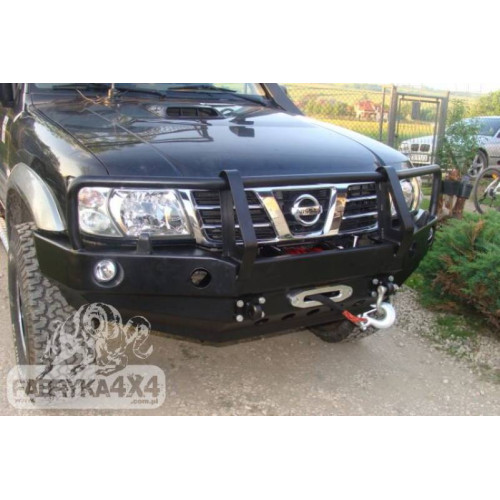 Fabryka 4x4 Front Steel Winch Bumper with Bullbar for Nissan Patrol Y61