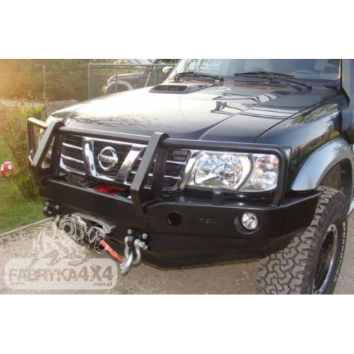 Fabryka 4x4 Front Steel Winch Bumper with Bullbar for Nissan Patrol Y61