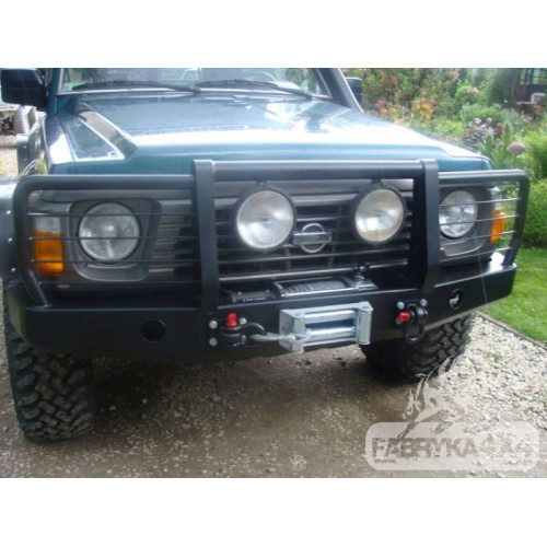 Fabryka 4x4 Front Steel Winch Bumper with Bullbar for Nissan Patrol Y60