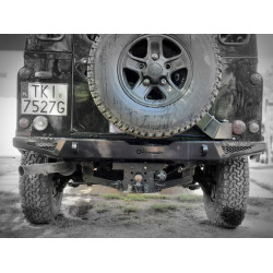 MotoProject Steel Rear Bumper with Spare Wheel Carrier – Land Rover Defender 90 / 110 / 130
