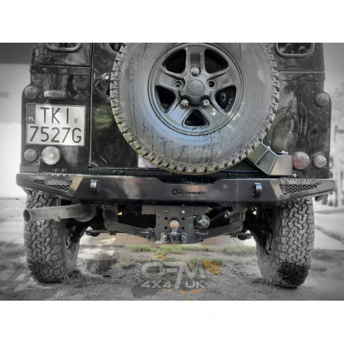 MotoProject Steel Rear Bumper with Spare Wheel Carrier – Land Rover Defender 90 / 110 / 130 MotoProject Steel Rear Bumper with Spare Wheel Carrier – Land Rover Defender 90 / 110 / 130