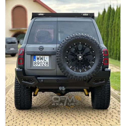 MotoProject Steel Rear Bumper with Spare Wheel Carrier – Nissan Patrol Y61 GU4 2004-on