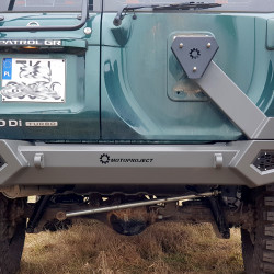 MotoProject Steel Rear Bumper with Spare Wheel Carrier – Nissan Patrol Y61 1997–2003