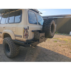 Bad Label Heavy-Duty Modular Rear Steel Bumper – Toyota Land Cruiser 80 Series (J80 1989–1998)