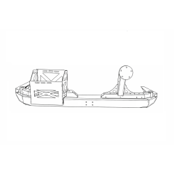 Bad Label Heavy-Duty Modular Rear Steel Bumper – Toyota Land Cruiser 80 Series (J80 1989–1998)