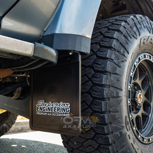 Superior Engineering Front Mudflap Bracket Kit Toyota Land Cruiser 80 Series GXL Wide Flare