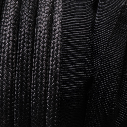 Saber Pro Double Braided 30M Winch Rope - black