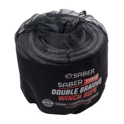 Saber Pro Double Braided 30M Winch Rope - black
