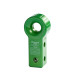 Saber 7075 Aluminium Rope Friendly Recovery Hitch - Green Prismatic & 9K Soft Shackle
