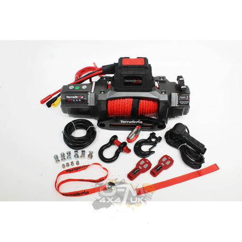 Terrafirma M12.5S 12V Electric Winch with Synthetic Rope