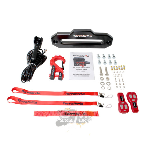 Terrafirma TM12000 Twin Motor High Speed Electric Winch (Synthetic Rope, TF3360)