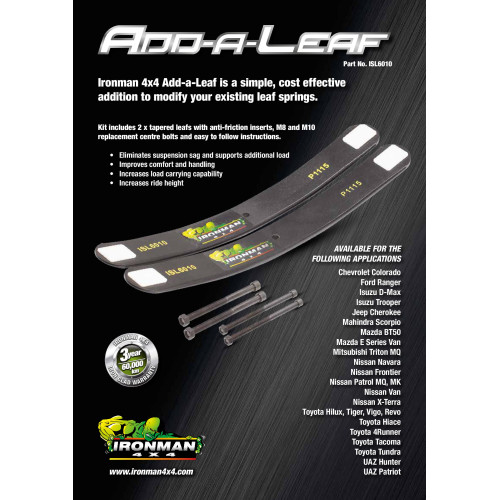 Ironman 4x4 Suspension Additional Sheets for Factory Leaf Springs Kit for Toyota Hilux