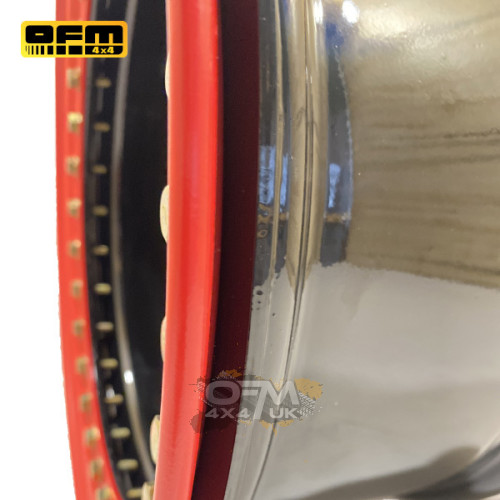 OFM4x4 Steel Beadlock Wheel 16x8 ET-35 6x139.7 CB110 (Black/Red)