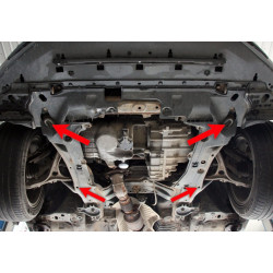 Steel engine and gearbox sump guard for Honda Accord (2008–2012)
