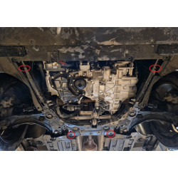Steel engine and gearbox sump guard for Mitsubishi ASX (2023–2026)